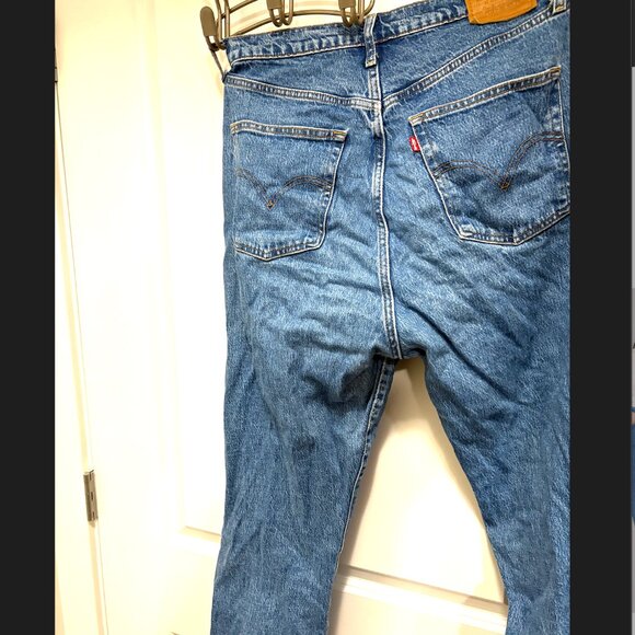 Levis premium ribcage crop boot cut 32, medium blue - Picture 2 of 3